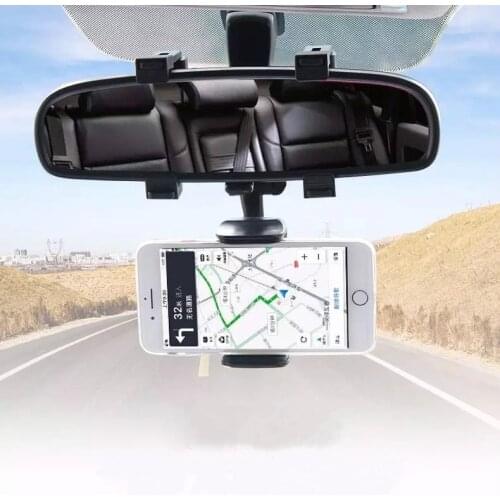 Car Phone Holder Car Rearview Mirror Mount Phone Holder 360 Degrees For iPhone 11 Samsung GPS Smartphone Stand Universa