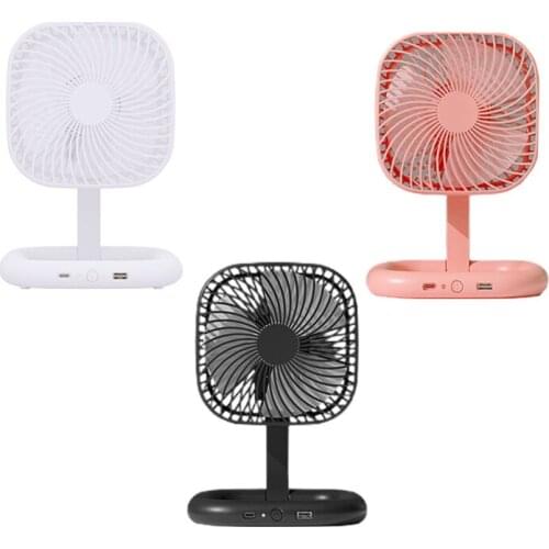 USB Fan Quiet Portable Fan for Desktop Office 4 Speed Adjustable Foldable Fan