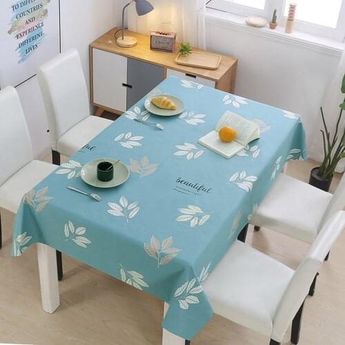 Decorative Table Cloth Rectangular Cotton Linen Tablecloths Waterproof Oilproof Dining Table Cover Tea Table Cloth Plant Flowers