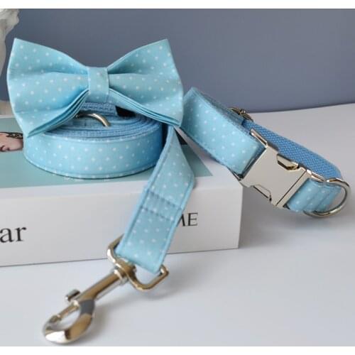 Dog Collar Luxury Designer Pet Leash Set, Collars Free Engraved Bowknot Dog Neck Belt Dog Accessories For French Bulldog