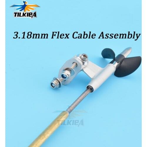 3.18mm Prop shaft 1/8'' 3.18mm Flex Cable Left Flexible L300mm Nut Drive Dog Plastic Pipe Brass Tube Strut for rc Boat