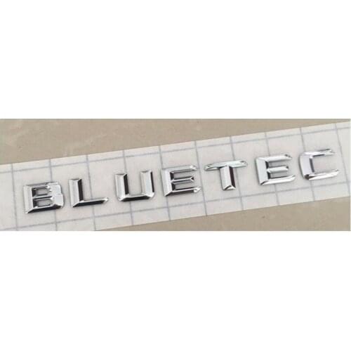 Chrome 3d FOR Letters BlueTEC Trunk Badge Emblem Sticker for Mercedes