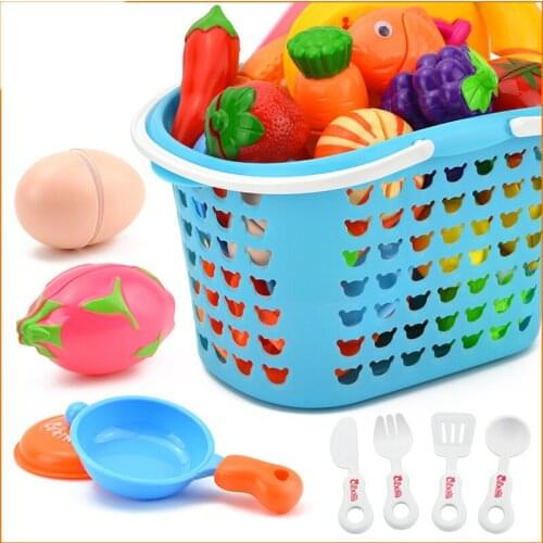 Simulation Kitchen Pretend Toy Children Kids Gift Cutting Fruit Vegetable Set