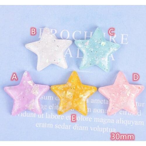 Cabochons Transparent Star Cute Resin Flat Back Cabochon Scrapbook 20pcs Starfish Kawaii DIY Embellishments Accessories