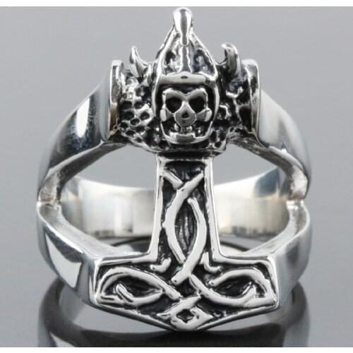 Hip-hop Punk Stainless Steel Ring Vintage Gothic Style Rings For Women Men Fashion Jewelry