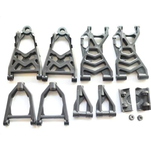 Upgraded Reinforced Complete Front and Rear Suspension Arm Set Fit for 1/5 HPI ROVAN ROFUN KM GTB TS BAJA 5B 5T 5SC SS