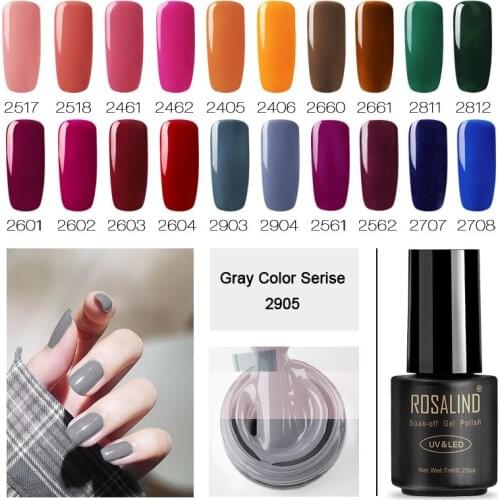 ROSALIND UV Gel Nail Polish Set For Manicure Poly Acryl Gellak Vernis Semi Permanent UV Hybrid Varnishes Nails Art Base Top Coat