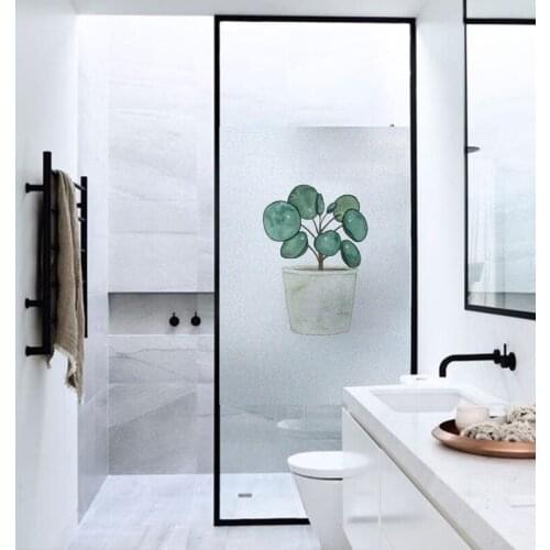 Customized glass stickers for bathroom windows transparent and opaque anti-peeping and shading frosted film window decals 120cm