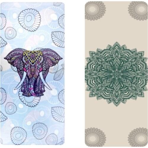 Non-slip Cloth Towel Ultra-thin Folding Soft Printing Sweat-absorbent Yoga Mat Yoga Portable Travel Pad Pilates 10 types