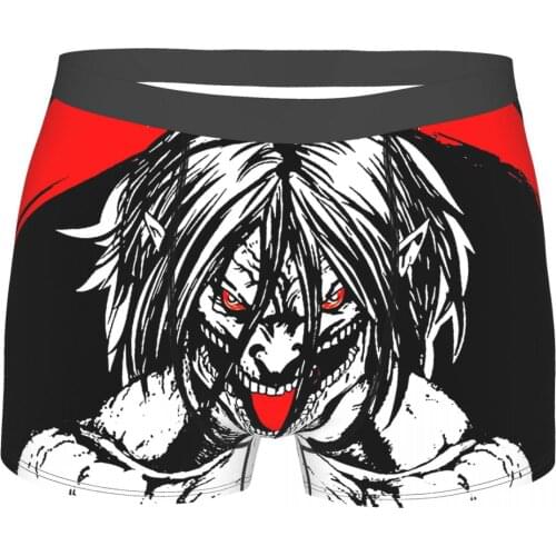 Attack On Titan Anime Titans Television Series Underpants Homme Panties Male Underwear Comfortable Shorts Boxer Briefs