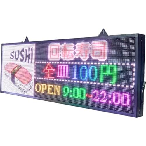Full Color P5 Indoor RGB LED HD Image Sign Moving Scrolling Message Display Board for Store,Wall & Windows