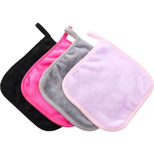 1pc 20*20cm Square Makeup Removal Towel Facial Cleaning Tool Reusable Makeup Remover Microfiber Wipe Cloth Face Skin Care Tool