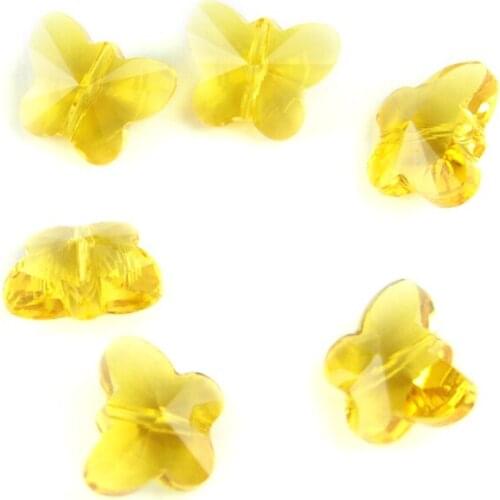 Mixed Color Crystal Butterfly Beads 500pcs/Lot 14mm Glass Chandelier High Quality For DIY Birthday Party Wedding Parts