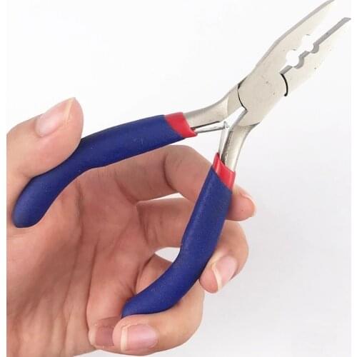 Hair Pliers Pointed Two-hole Hair Extension Pliers 1pc Crimping pliers extension tongs for hair extensions tools freeshipping