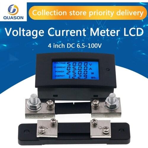 DC 7.5-100V 100A 50A Voltmeter Ammeter Car Battery Tester Power Energy electricity Voltage Meter monitor 12v 24v 48v 96v