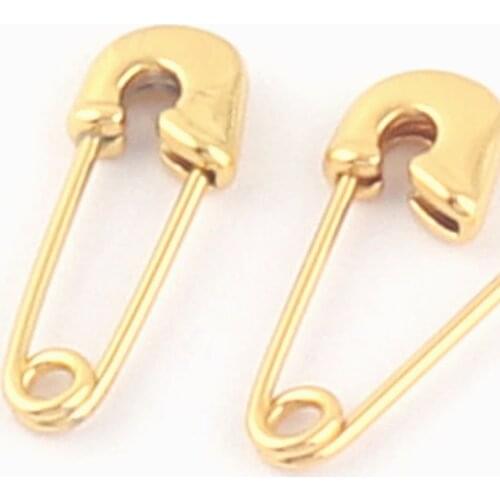 Gold Safety Pins Small Kilt Safety Pins Broochs Charm Holder Apparel Accessories DIY Sewing 21mm 20pcs
