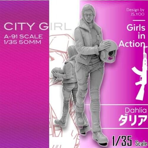 1/35 Resin Kits beautiful girl resin soldier model self-assembled A-91