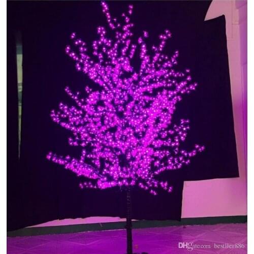 2M 6.5ft Height LED Artificial Cherry Blossom Trees Christmas Light 1152pcs LED Bulbs 110/220VAC Rainproof fairy garden decor
