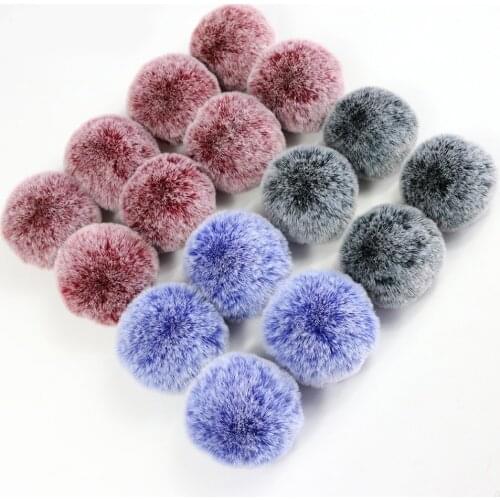 20Pcs 7/8Cm Pompom Fluffy Plush Cloth Craft DIY Soft Pon Pom Pon Wholesale Cap Accessories Faux Fox Fur BallsHome Decor