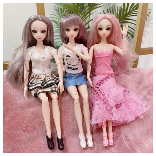 30cm Fashion Doll Fashion Princess Clothes Suit Accessories Nude Decoration Multicolor Hair Girl Gift Toy