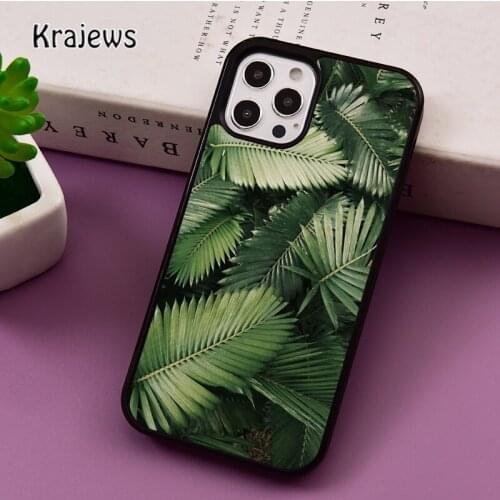 Tropical Palm Trees Leaf Plant phone Case For iPhone 5 SE 2020 6S 7 8 Plus 12 mini 11 Pro X XR XS Max Samsung S9 S10 coque Cover