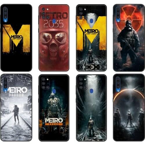 Black tpu Case For Samsung Galaxy A50 50S A30S A10 A01 A11 A21S A31 A41 A51 A71 M21 M30S S10 LITE Cover Metro 2033