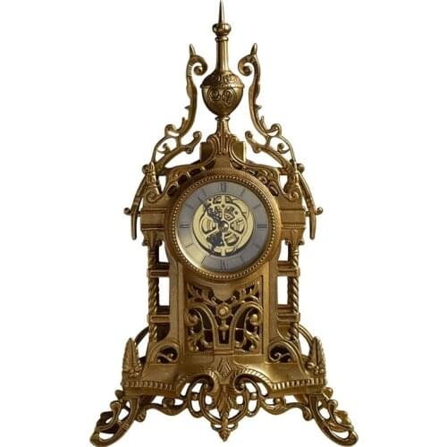 Metal Digital Table Clock Vintage Antique Classic Table Clock Date Display Time Relojes De Escritorio Home Decor Clocks OO50TC
