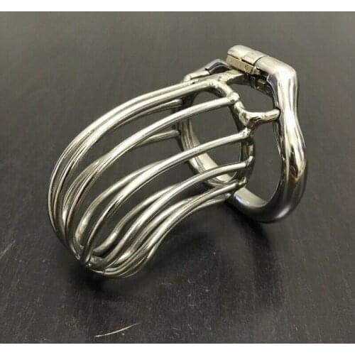 Stainless Steel Male Chastity Cage Mens Metal Locking Belt Restraint Device 283 Chastity Cock Ring