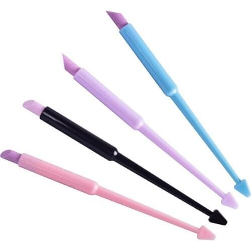 New Nail Cuticle Trimmer Nail Pusher Double-end Manicure Engraving Pen Quartz Polished Ceramic Pen Grinding Tool 100pcs