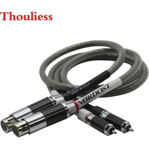 Thouliess Pair Single Crystal Silver Nordost Odin RCA to XLR Balanced Reference Interconnect Cable with HIFI Rhodium plated Plug