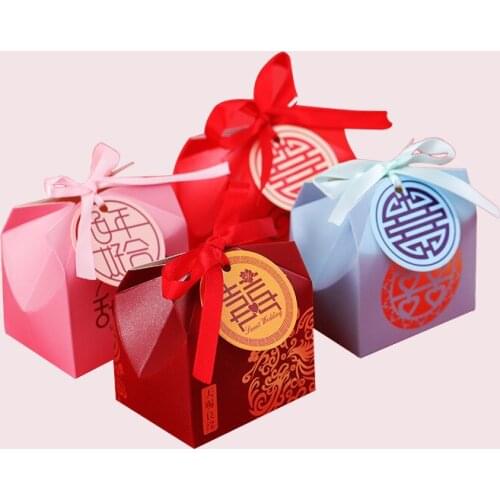 Wholesale Candy Gift Box Packaging Bags Blue Small Boxes for Gifts for Baby Shower Party Favors Wedding & Engagement