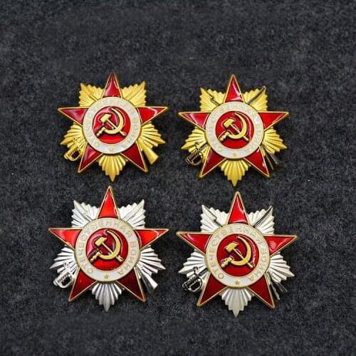 Soviet Union Mini First Level Badge Honor Mini Red Star Hammer Sickle Medal Labor I And II Level Patriotic Medal
