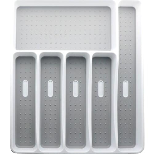 Plastic Cutlery Tray Kitchen Srorage Accessories Drawer Organizer Separation Cutlery Knife Spoon Fork Tableware Storage Box Rack