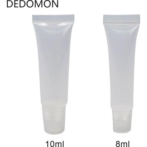 10pcs/lot Travel Empty Clear Tube Cosmetic Cream Lotion Shampoo Bath Lotion Containers Refillable Bottles 8ml/10ml