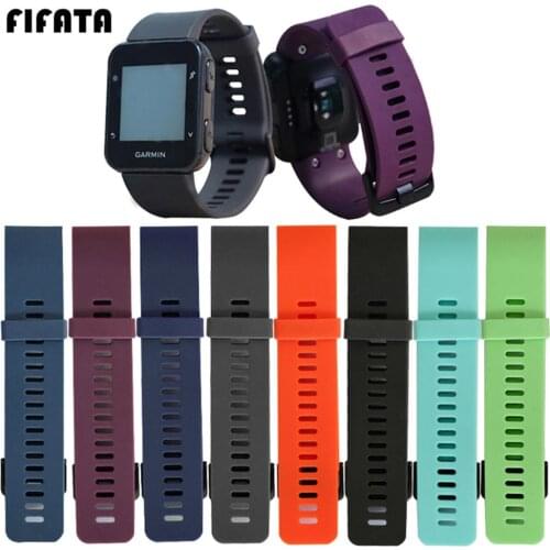 FIFATA Colorful Soft Silicone Watch Strap For Garmin Forerunner 35/Forerunner 30 Smart Sport Watch Wristband Replacement Part