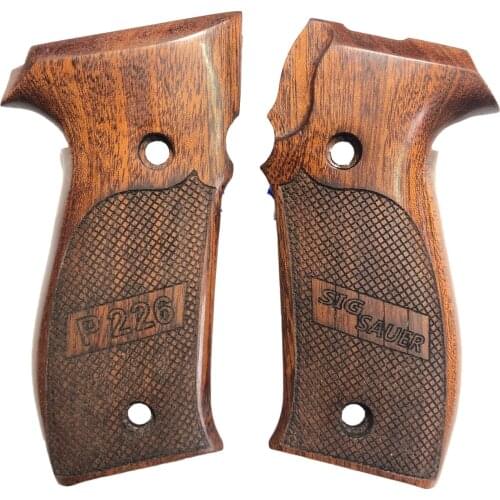 Sig Sauer P226 Laser Cut Sig Sauer P226 Written Dark Wooden Grip Mod3