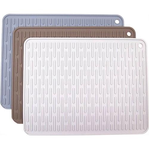 Silicone Drying Mats Table Placemat Pads Premium Heat Resistant Tableware Dishwasher Dish Cup Cushion Draining Dinnerware Tray