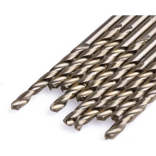 10Pcs 3.2mm M35 Round Shank HSS-Co Cobalt Twist Drill Spiral Drill Bit 62KD