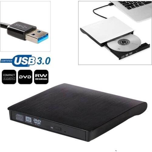 Slim External USB 3.0 DVD RW CD Writer Drive Burner Reader Player For Laptop PC