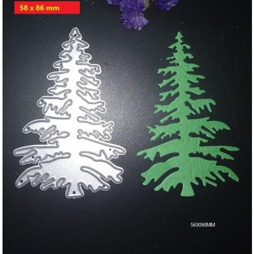 56mmX86mm Pine Tree Cutting Dies Stencil Paper Cards Embossing Die Cutter Craft DIY