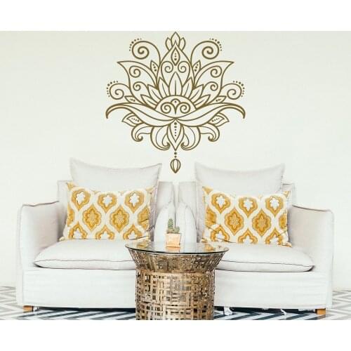 Home Decoration Wall Art Yoga Mandala Wall Sticker Flower Wall Mural Home Decals Removable Vinyl Stickers S-255