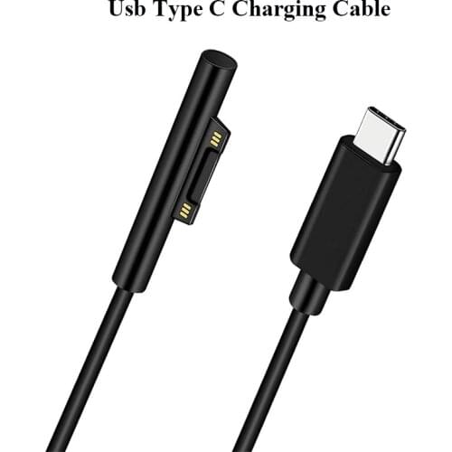 Usb C Charging Cable 15V 3A Adapter Connector Cord for Microsoft Surface Pro 7/6/5/4/3 Dc Converter for Surface Go Laptop 3/2/1