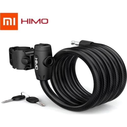Xiaomi HIMO Portable Folding Steel Lock Anti-Theft Long 150cm Steel Flex Cable with 2 Keys Safe and strong Lock for Bicycle