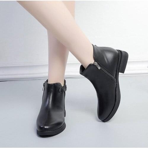 Womens shoes 2021 new high quality womens ankle boots womens classic dress Chelsea winter zipper boots size shoes 35-40