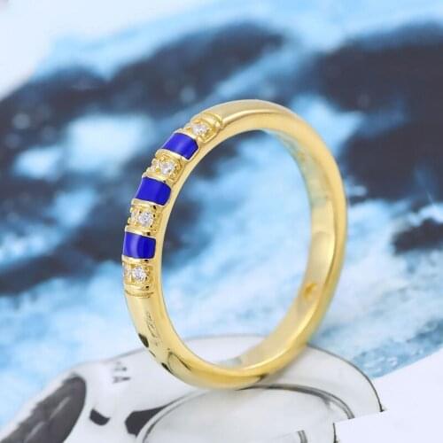 Bewill Real 925 Sterling Silver Ring Shine Exotic Stones & Stripes With Crystal Ring For Women Wedding Party Gift Jewelry