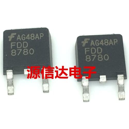 5PCS New original FDD8780 25V 35A 50W TO252/DPAK liquid crystal power MOS tube