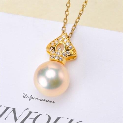 1PCS S925 Sterling Silver Pearl Tray Charm Connector Bail Pendant Clasp DIY Necklace Jewelry Making Accessories