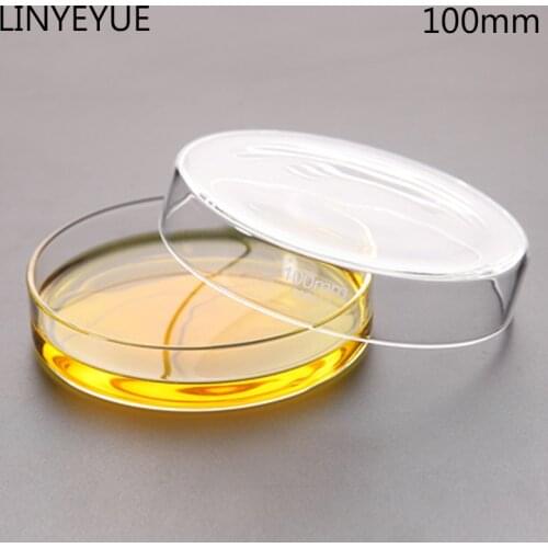 10 pieces/pack 100mm Glass Petri Dish Bacterial Culture Dish Borosilicate Glass Chemistry Laboratory Equipment