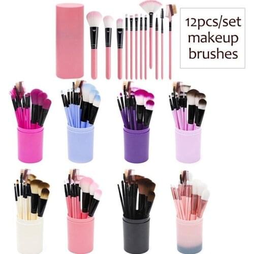12Pcs Profesional Makeup Brush Set Foundation Powder Blush Eyeliner Brushes Beauty Gifts Tools