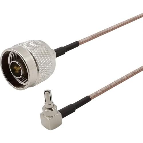 2PCS RG316D RF N to CRC9 Pigtail Cable N Male Connector Switch CRC9 Male Right Angle Connector RG316D Pigtails Jumper cable